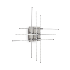 IDEAL LUX ΦΩΤΙΣΤΙΚΟ ΟΡΟΦΗΣ LED ΜΕΤΑΛΛΙΚΟ ΧΡΩΜΙΟ CROSS PL360 114750