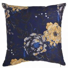 Inart Μαξιλάρι "Floral" Υφασμάτινο Μπλε 45x45 Κωδικός: 3-40-865-0219