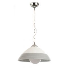 Inlight Φωτιστικό Οροφής Γυάλινο Λευκό/Ασημί Ø35 4409A