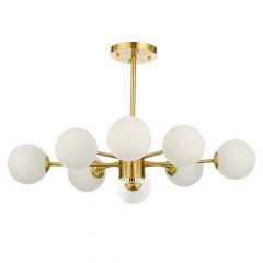 Inlight Οκτάφωτο Φωτιστικό Οροφής Μεταλλικό/Γυάλινο 5316-8