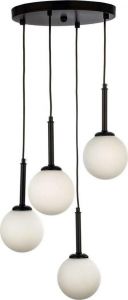 Inlight Τετράφωτο Φωτιστικό Οροφής Μεταλλικό Μαύρο 4514-4