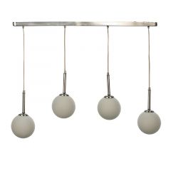 Inlight Τετράφωτο Φωτιστικό Οροφής Ράγα Μεταλλικό Χρώμιο 4515-4