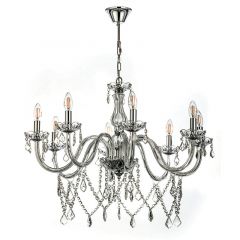 Inlight Οκτάφωτος Πολυέλαιος Γυάλινος Διάφανος 5314-8