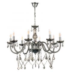 Inlight Οκτάφωτος Πολυέλαιος Γυάλινος Φιμέ 5314-8