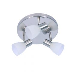 Inlight Τρίφωτο Σποτ Μεταλλικό Νίκελ Ματ 9064-3