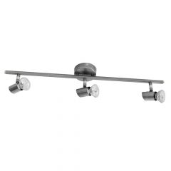 Inlight Τρίφωτο Σποτ Μεταλλικό Νίκελ Ματ 9076-3