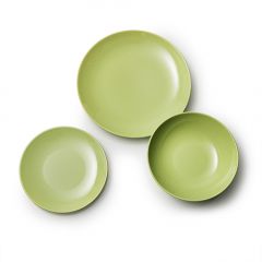 Benetton Rainbow Πιάτα Φαγητού Stoneware Πράσινα Σετ 18 Τμχ