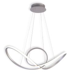 Sunlight Φωτιστικό Οροφής Led Αλουμινίου Ασημί LUNA-S