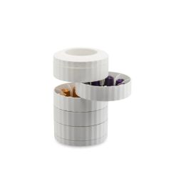 Alessi PLISSE Θήκη Για Κάψουλες Espresso Με 5 Περιστρεφόμενα Ράφια (40 Θέσεων) - White