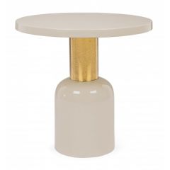 Bizzotto Nalima Βοηθητικό Τραπέζι Μεταλλικό Κρεμ 50,5x50,5x51