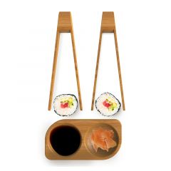 Pebbly Σετ Για Sushi Από Bamboo Natural 15 Εκ.
