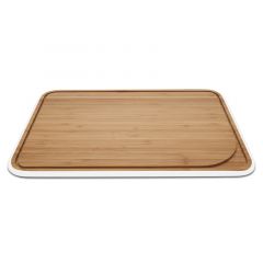 Pebbly Επιφάνεια Κοπής Από Bamboo Natural/Λευκή 35x25