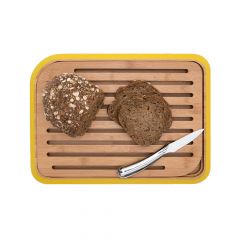 Pebbly Επιφάνεια Κοπής/Σερβιρίσματος Από Bamboo Natural/Κίτρινη 35x25