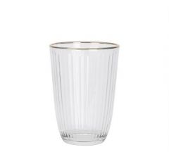 Zaros Ποτήρι Νερού Γυάλινο Με Χρυσή Ρίγα 395 ml KZ343