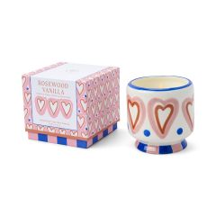 Paddywax A DOPO Αρωματικό Κερί 226 gr Σε Κεραμικό Δοχείο "Hearts" I Rosewood Vanilla