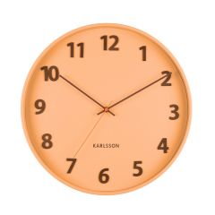 Karlsson Summertime Ρολόι τοίχου Μεταλλικό Ø40x4,2 I Soft Orange