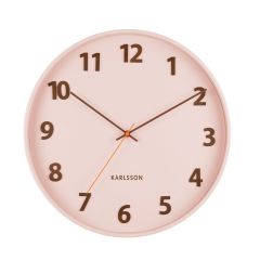 Karlsson Summertime Ρολόι τοίχου Μεταλλικό Ø40x4,2 I Soft Pink