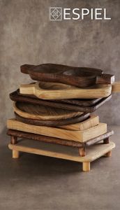 ESPIEL ΠΛΑΤΩ ΞΥΛΙΝΟ ΣΚΟΥΡΟ ΚΑΦΕ 30X30X5,5 ΚΩΔΙΚΟΣ: XYP319