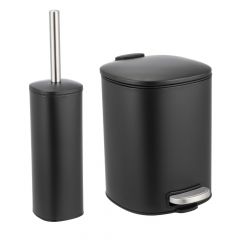 MRSHome Σετ Κάδος Απορριμμάτων 5 Lt Μεταλλικός Και Πιγκάλ I Μαύρος