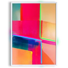 Πίνακας "Abstract Colourful" Με Neon LED Φωτισμό 70x100 Εκ.