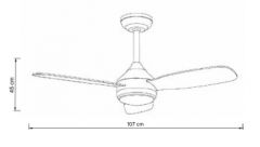 it-Lighting SIERRA Ανεμιστήρας Οροφής με LED 20W, DC Μοτέρ & Smart App - Λευκό/Ξύλο (102000810)