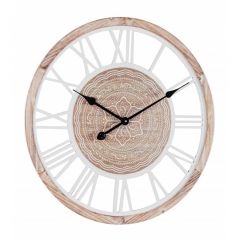 Bizzotto Ticking Ρολόι Τοίχου Λευκό/Natural 60x4,5