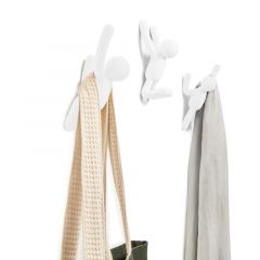 Umbra Κρεμάστρα Τοίχου Λευκή Σετ 3 Τμχ Buddy 7,6x7,6x16,5