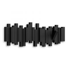 Umbra Κρεμάστρα Τοίχου 5 Θέσεων Abs Μαύρη Sticks 49,2x2,9x18,1