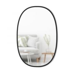 Umbra Καθρέπτης Τοίχου Μαύρος Hub Oval 61x3,8x91,4