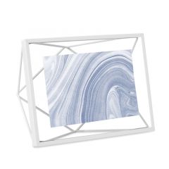 Umbra Επιτοίχια/Επιτραπέζια Κορνίζα Μεταλλική Λευκή Prisma 10x15
