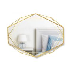 Umbra Καθρέπτης Τοίχου Μεταλλικός Χρυσός Prisma 57,2x9,5x43,2