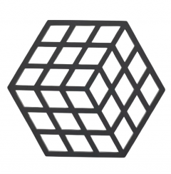 Zone Denmark Σουπλά Για Ζεστά Σκεύη Σιλικόνης 16x14 - Cube Black