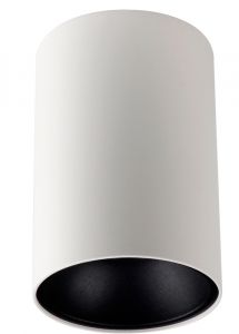 Viokef Σποτ Οροφής Αλουμινίου Λευκό/Μαύρο Δ9,6 Jhonny 4240800