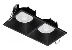 Viokef Δίφωτο Χωνευτό Σποτ Μεταλλικό Μαύρο Fino 4225101