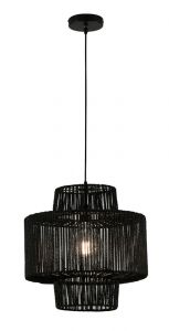 Viokef Φωτιστικό Οροφής Κορδόνι Μαύρο Δ40 Kenya 4231700