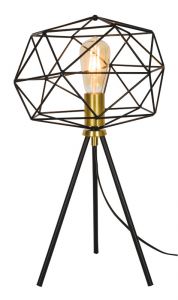 Viokef Επιτραπέζιο Φωτιστικό Μεταλλικό Μαύρο Komodo 4217700