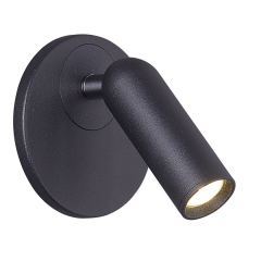 Viokef Χωνευτή Απλίκα Led Μεταλλική Μαύρη Ø7,5 Emma 4244701