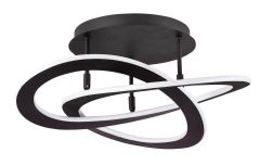 Viokef Φωτιστικό Οροφής Led Μεταλλικό Μαύρο Charlie 4235700