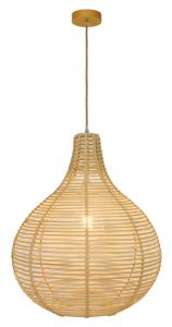 Viokef Φωτιστικό Οροφής Ρατάν Natural O42 Bolita 4227700