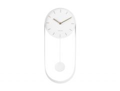 Karlsson Pendulum Charm Ρολόι Τοίχου Με Εκκρεμές 20x5x50 I White