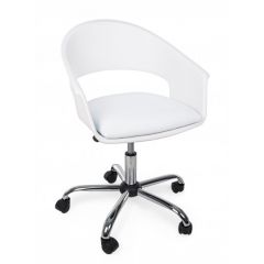 Bizzotto Wells Καρέκλα Γραφείου Πλαστική/Pu Λευκή 50x57,5x82