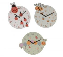 Zaros Ρολόι Τοίχου MDF 3 Σχέδια 31x4,5x27,5 Κωδικός: KID117