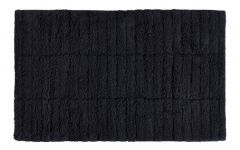 Zone Denmark Πατάκι Μπάνιου Βαμβακερό 80x50 - Tiles Black