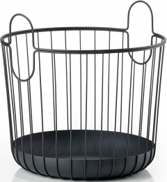 Zone Denmark Καλάθι Οργάνωσης Μεταλλικό Ø40,6x41,1 - Inu Black